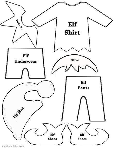 Printable Elf On The Shelf Clothes